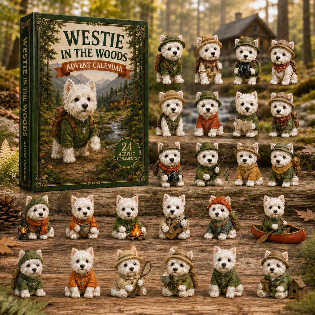 🐕 24 Days of Westie In The Woods Christmas Advent Calendar 2026 – 24 Collectible Westie Acrylic Charm Surprises