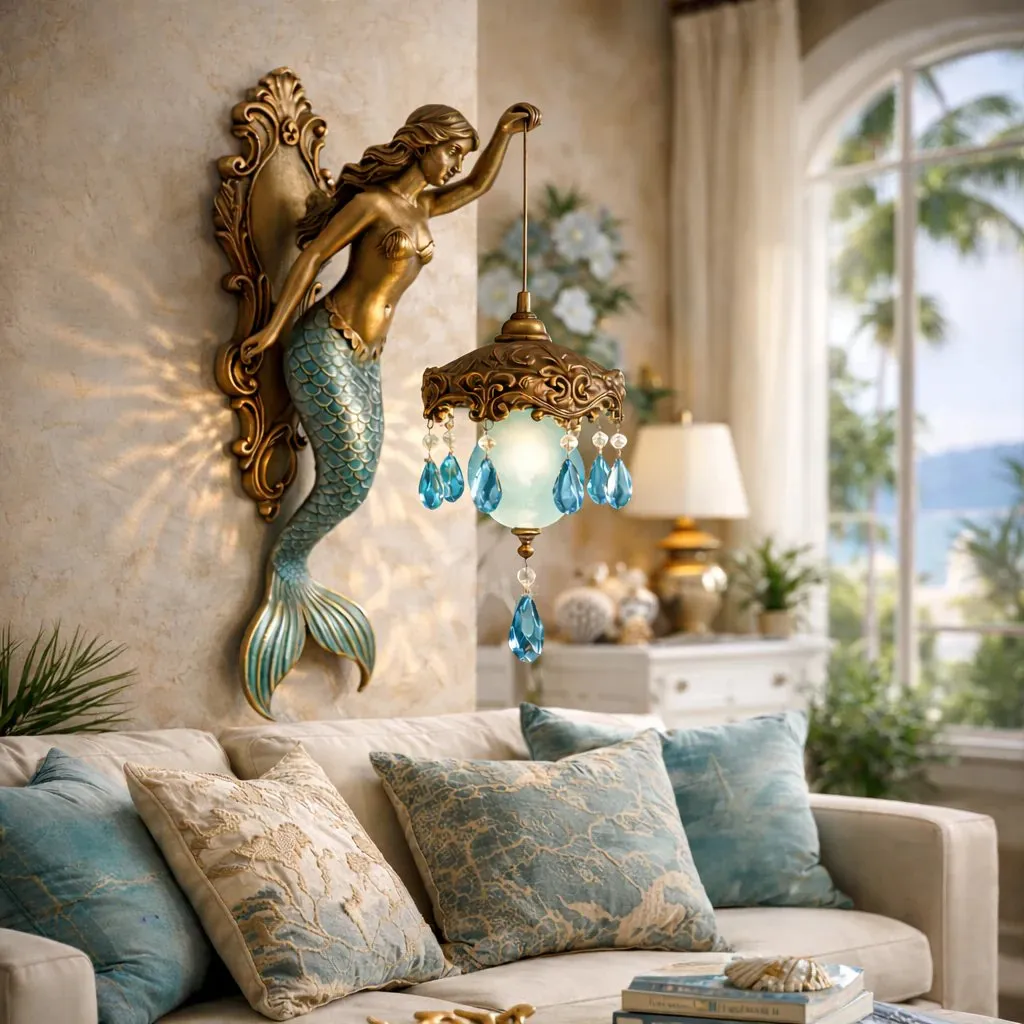 Vintage Mermaid Glow Wall Lamp