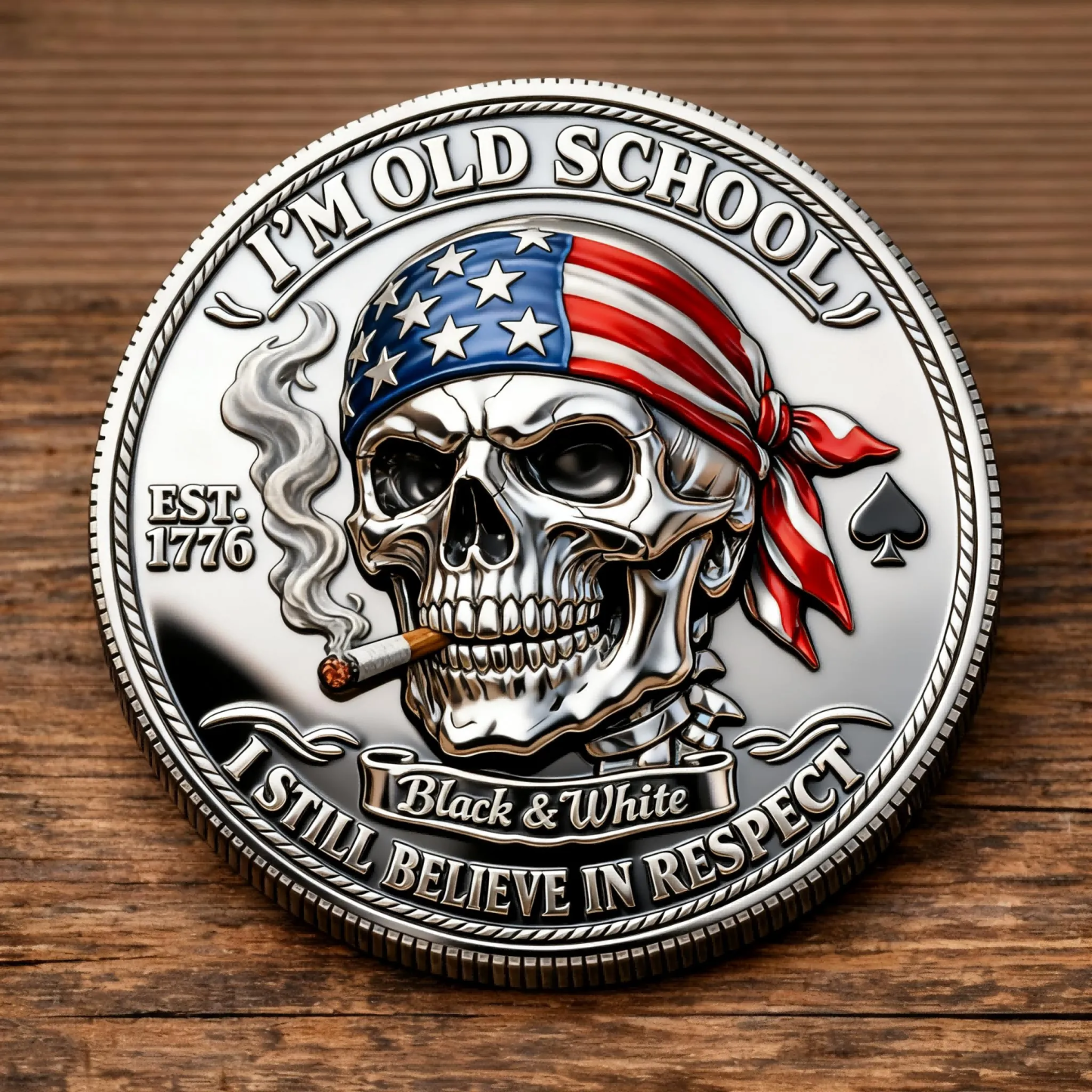 🏆Flash Sale 60% OFF - 🧢 “I’M OLD SCHOOL” Patriotic Skull Cap