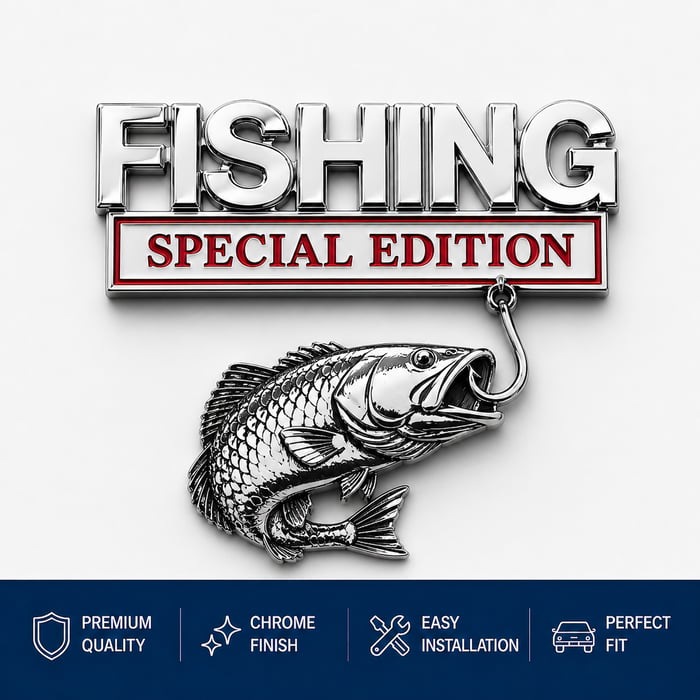 🔥LAST DAY 49% OFF- 🎣 Fishing Special Edition™ Premium 3D Metal Vehicle Emblem Badge