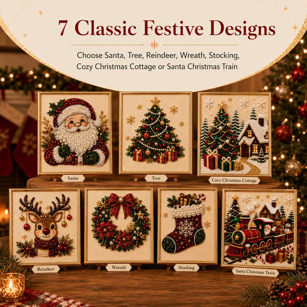 🎄 Early Christmas Pre-Sale 49% OFF – Premium 3D Pearl Christmas Diamond Painting Art Kit | Beads DIY Holiday Decor 🎅⛄️❄️