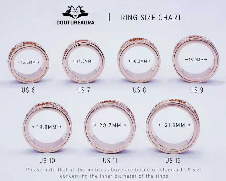 925 Sterling Silver Personalized Stress Reducing Rotatable Gear Ring