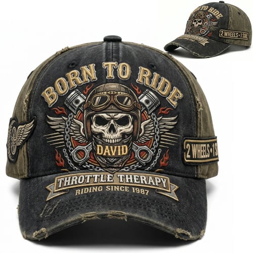 Vintage Rider Skull Classic Cap - Personalized Gifts