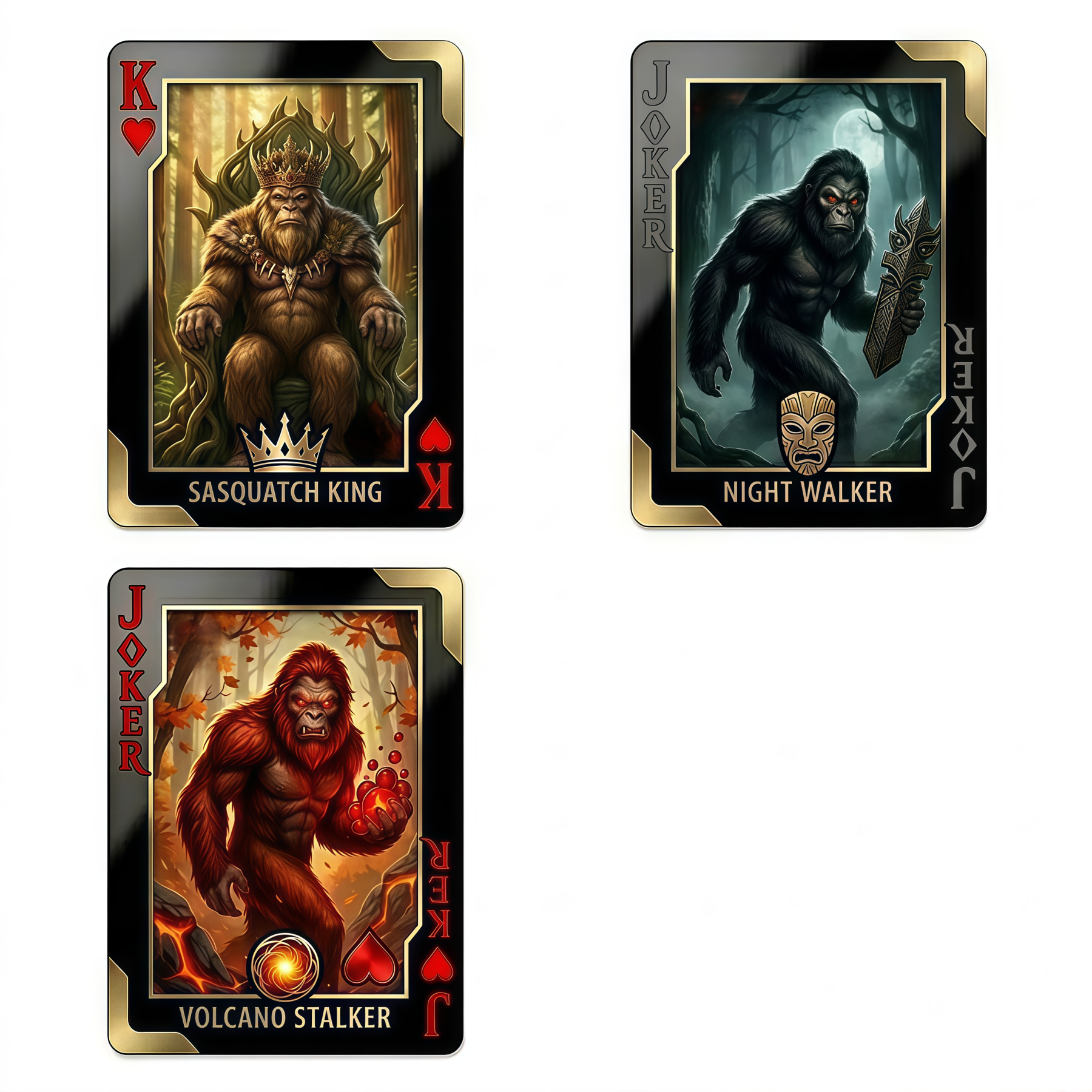 Bigfoot Playing Cards