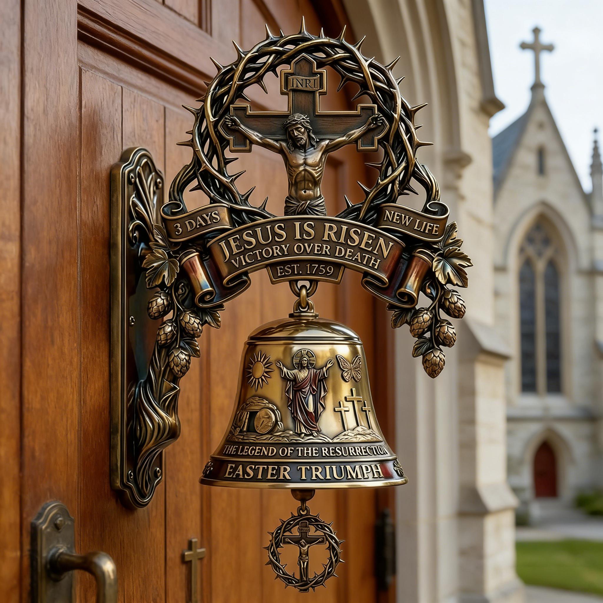 Easter Jesus Cross Commemorative Wall Bell 🔔