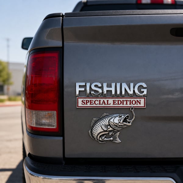 🔥LAST DAY 49% OFF- 🎣 Fishing Special Edition™ Premium 3D Metal Vehicle Emblem Badge