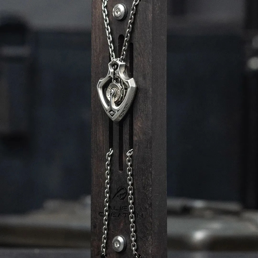 🔥LAST DAY 59% OFF - Handmade Shuttle Mechanical Gear Pendant Necklace