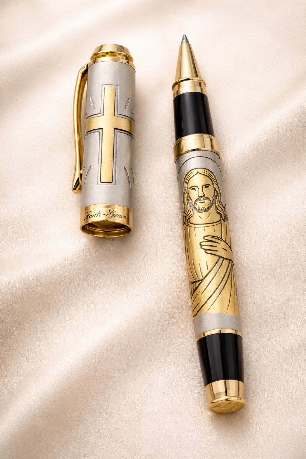 Jesus Cross Engraved Premium Pen