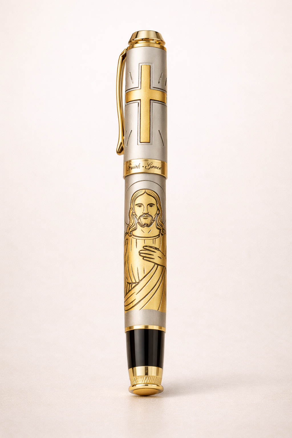 Jesus Cross Engraved Premium Pen