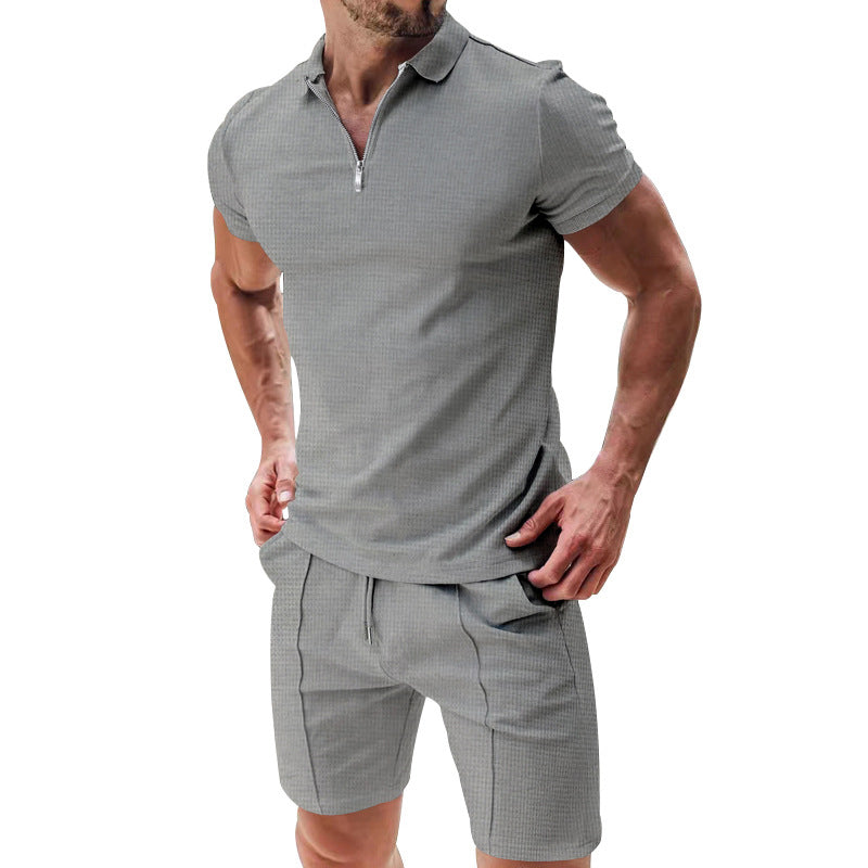 ⚡ 50% OFF FLASH SALE! Summer Zip-Neck Shirt & Shorts Set – Breathable, Lightweight & Effortlessly Stylish ☀️🌬️🔥【Limited Time】