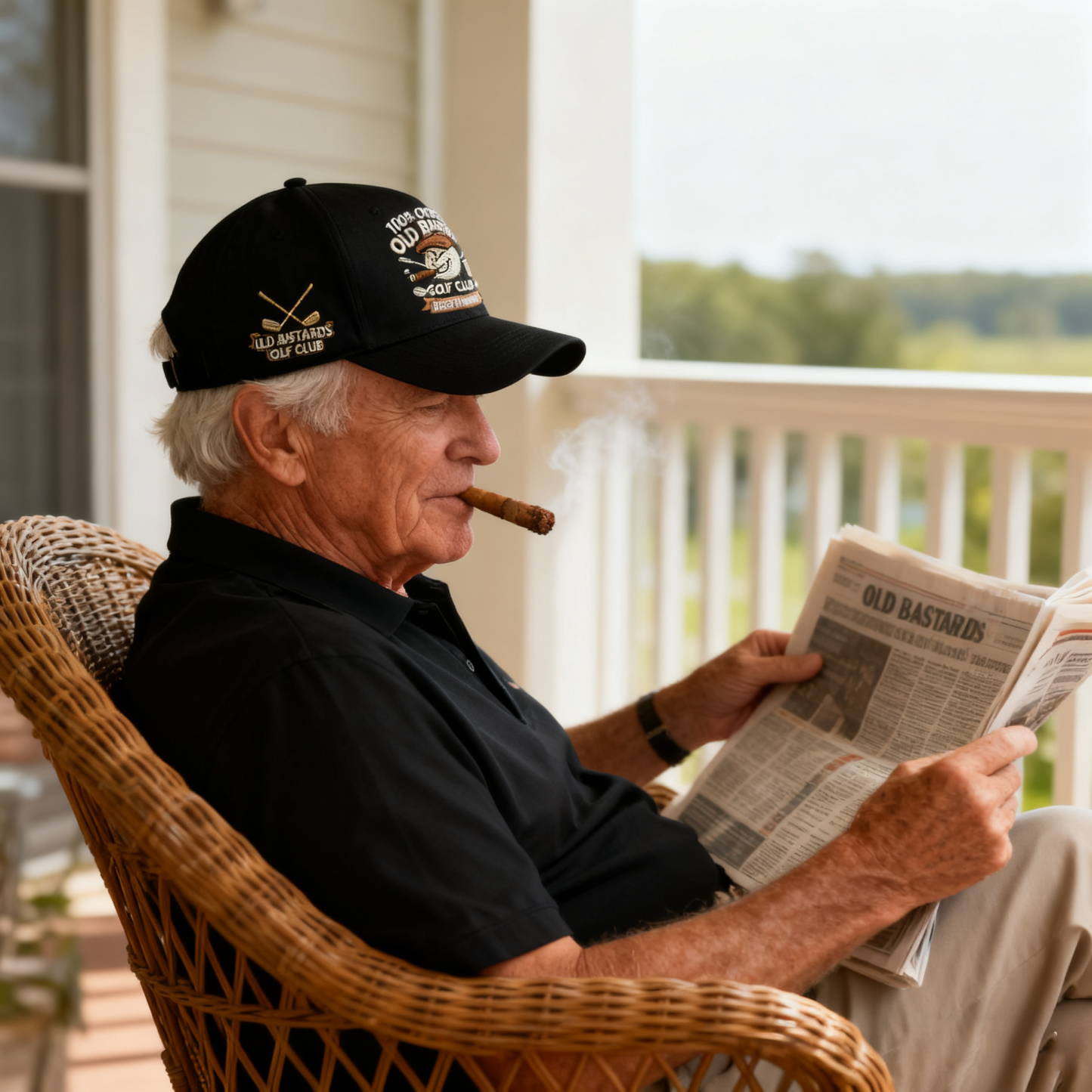 “OLD BASTARDS GOLF CLUB” Embroidered Cap — 100% Over Par, Lifetime Member Edition (BUY 2 FREE SHIPPING)
