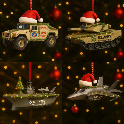 U.S. Armed Forces 250th Anniversary Ornament Collection