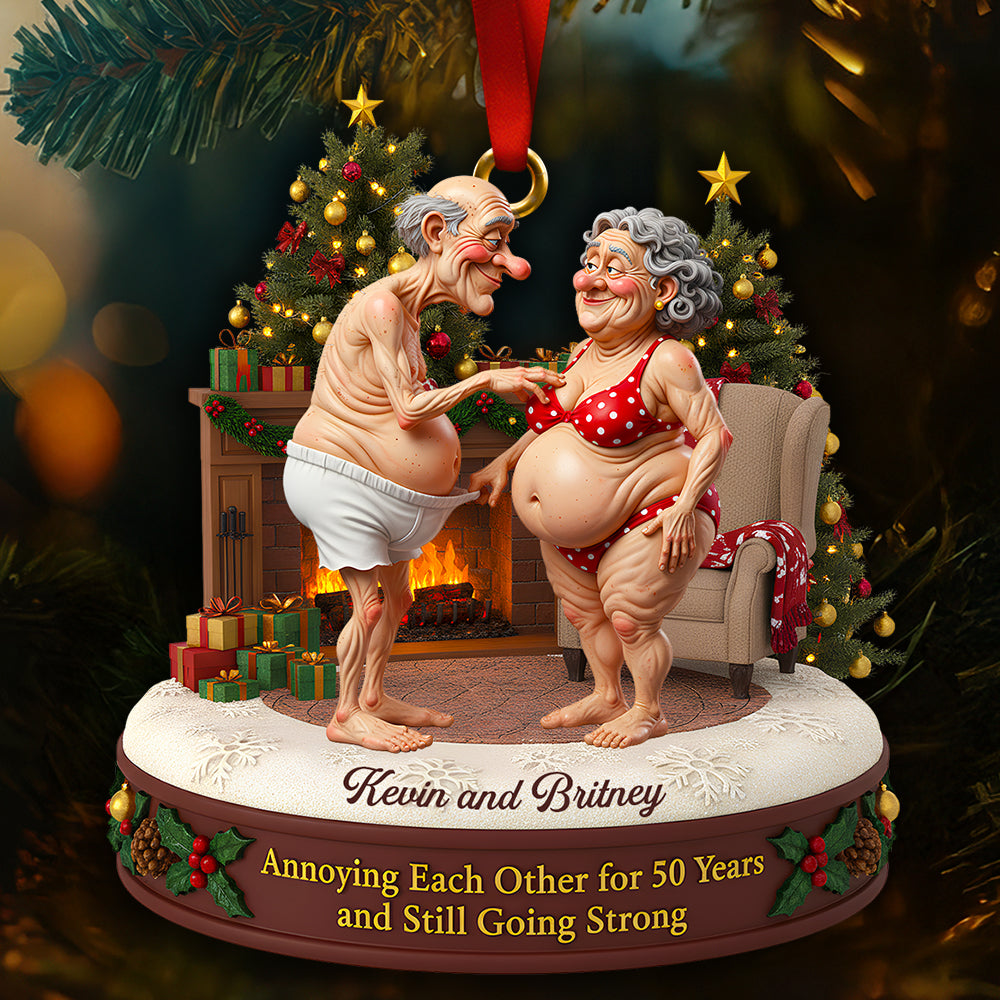 Old Couple Christmas Ornament Personalized Gifts For Couple