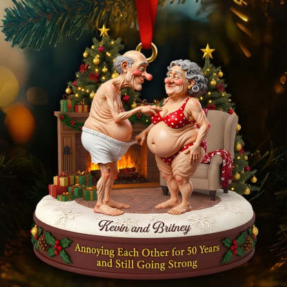 Old Couple Christmas Ornament Personalized Gifts For Couple