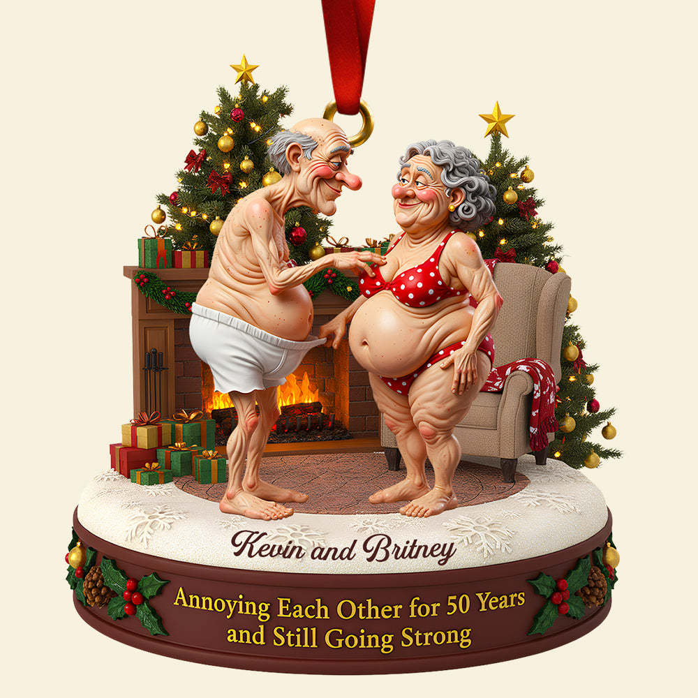 Old Couple Christmas Ornament Personalized Gifts For Couple