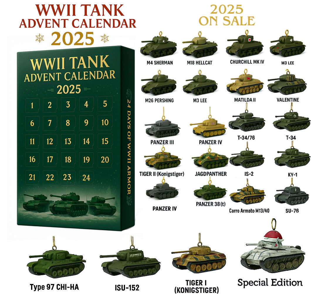 2025 WWII Tank Advent Calendar - 24 Days of Legendary Armored Ornaments