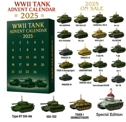 2025 WWII Tank Advent Calendar - 24 Days of Legendary Armored Ornaments