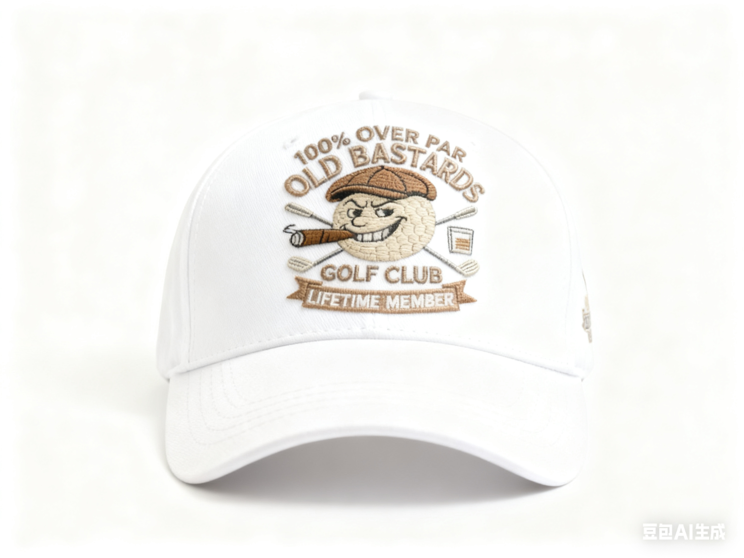 “OLD BASTARDS GOLF CLUB” Embroidered Cap — 100% Over Par, Lifetime Member Edition (BUY 2 FREE SHIPPING)