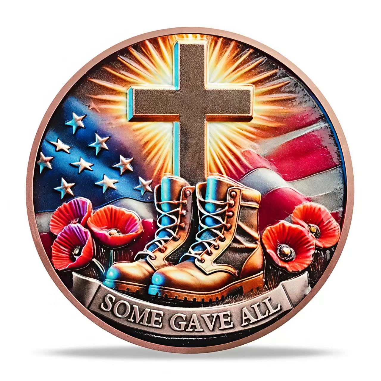 American Hero Remembrance Challenge Coin | “Lest We Forget, Some Gave All” – A Tribute to Sacrifice and Honor