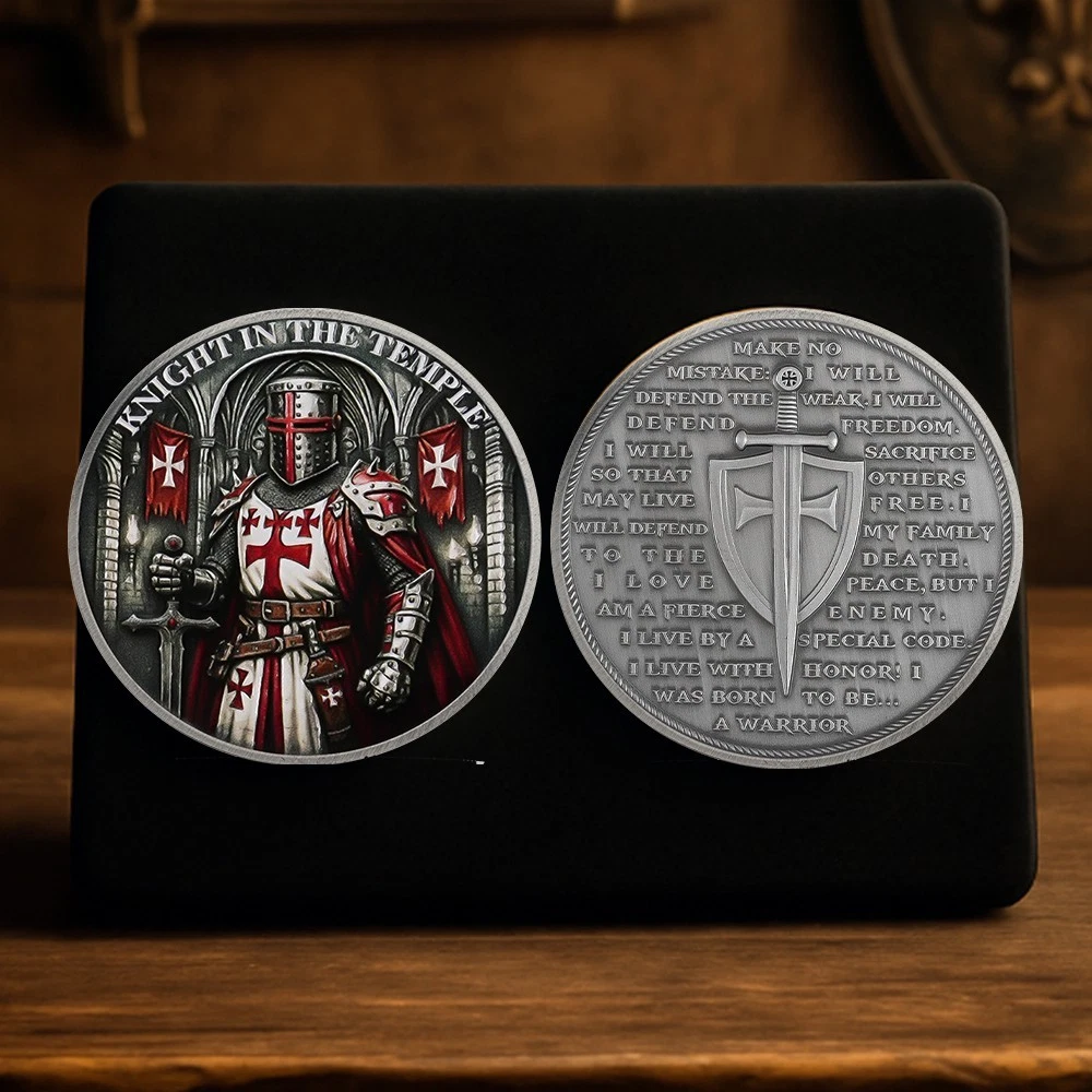 🛡️Guardian Knight Templar Commemorative Coin – Medieval Honor & Warrior Spirit (Enjoy the Legacy 😍)