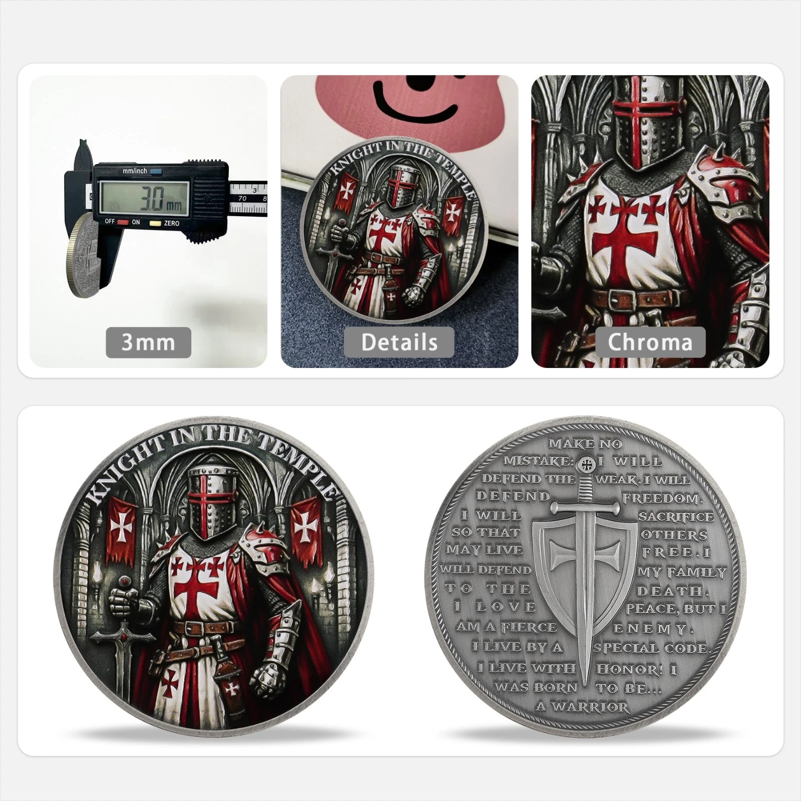 🛡️Guardian Knight Templar Commemorative Coin – Medieval Honor & Warrior Spirit (Enjoy the Legacy 😍)