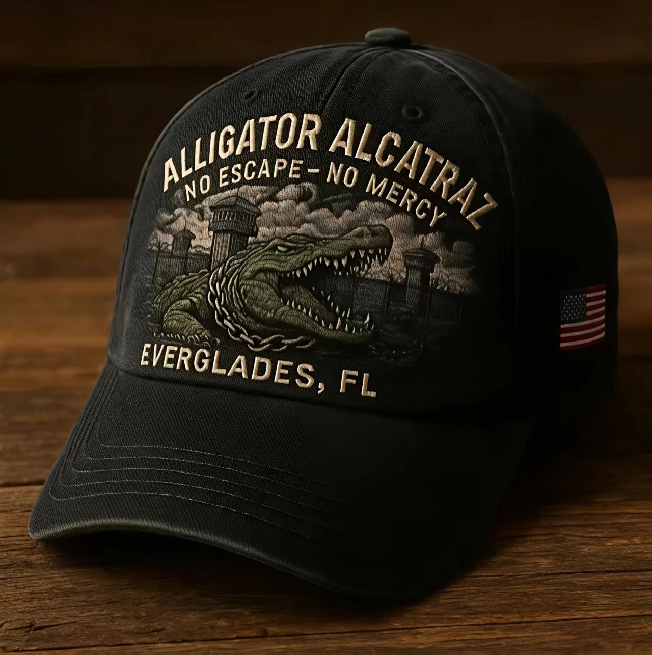 🐊 Alligator Alcatraz Embroidered Cap Collection – Florida Everglades-Inspired Vintage Style🏰