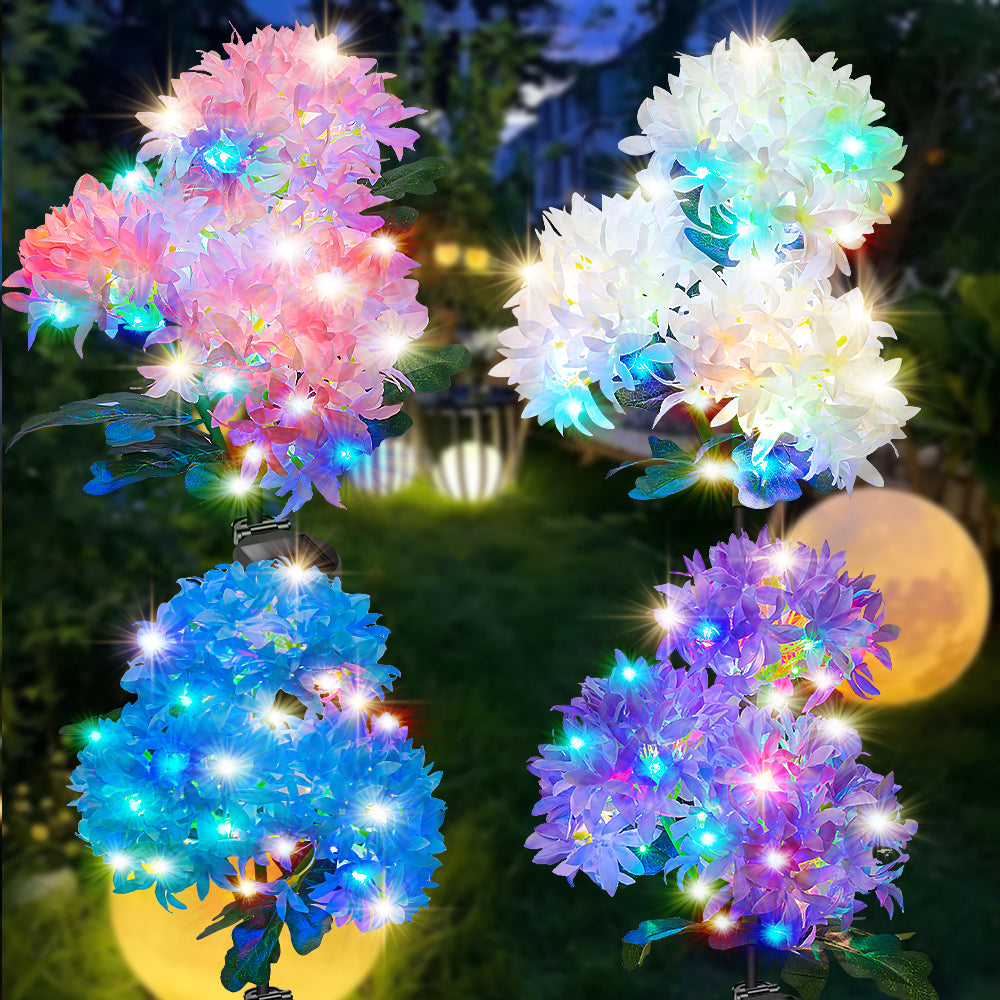 Lush Solar Hydrangea Lights | Infinite Bloom Collection (Set of 4)