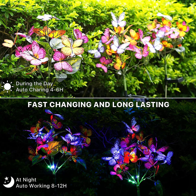 Vivid Solar Butterfly Lights | Enchanted Meadow Collection (Set of 4)