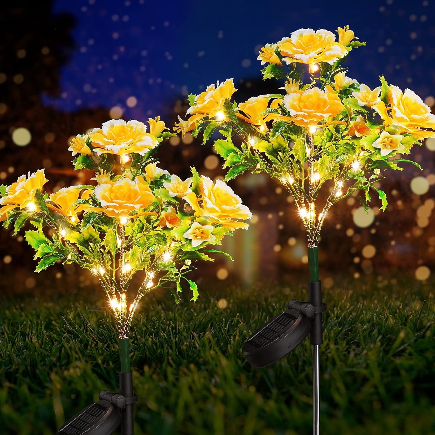 Realistic Solar Carnation Lights | Everlasting Gratitude Collection (Set of 4)