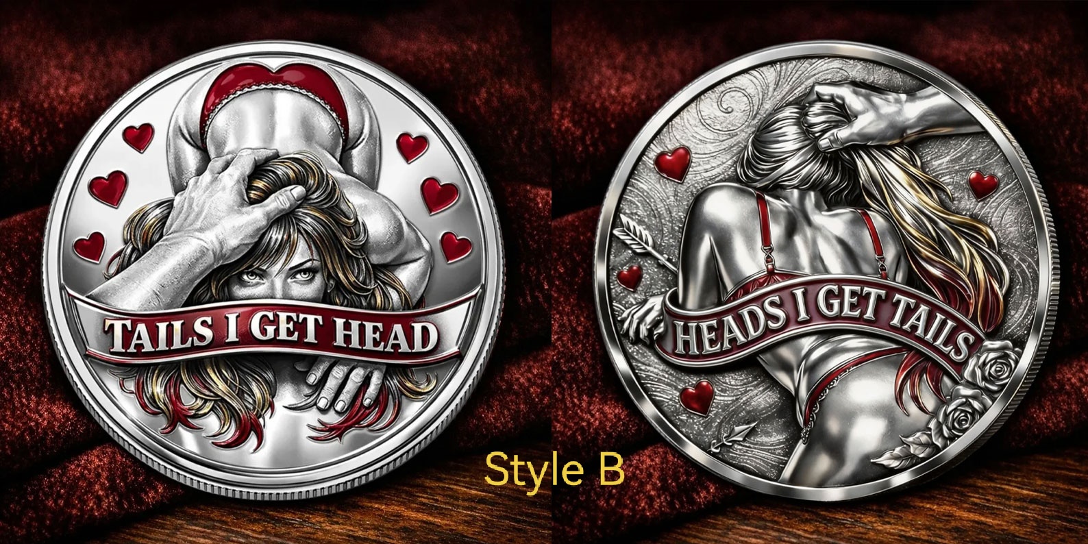 “Heads I Get Tails / Tails I Get Head” Challenge Coin Set