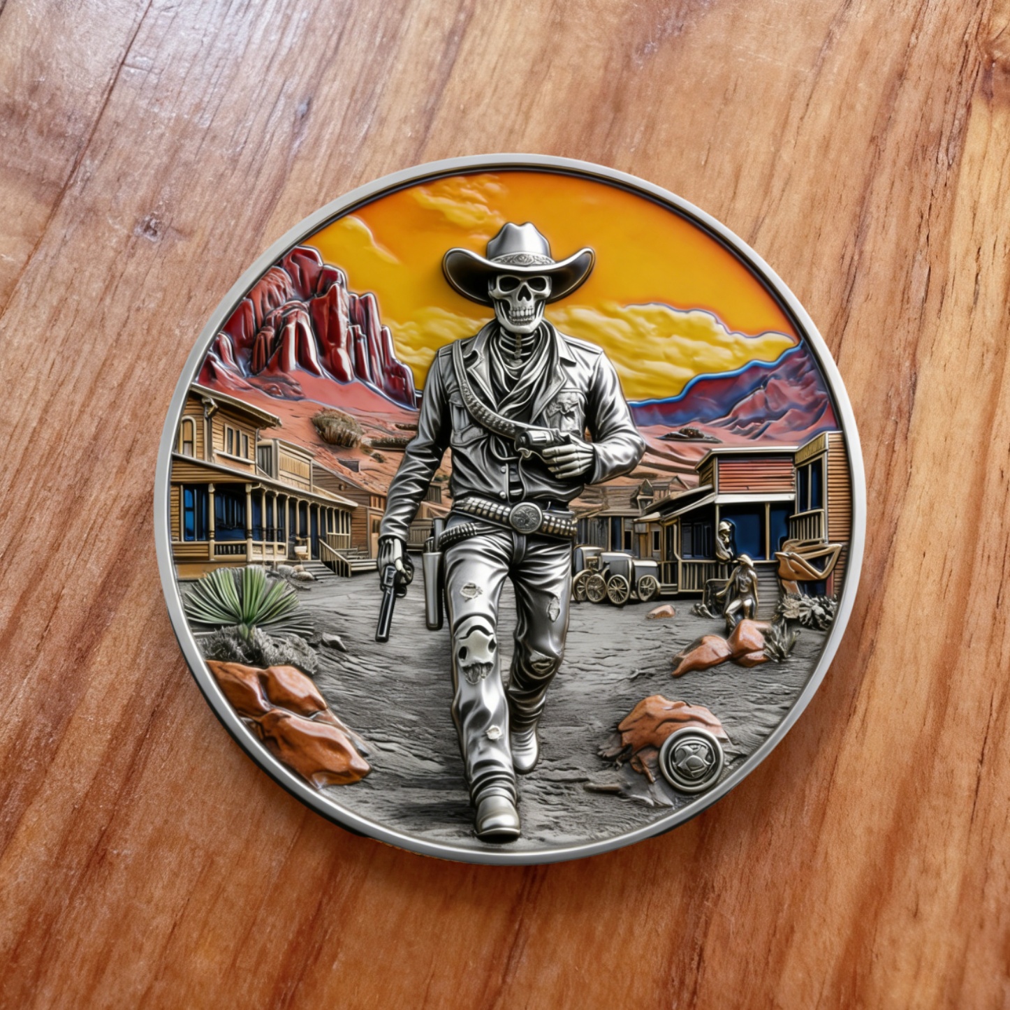 🦴Wild West "Dead and Buried" Skull Cowboy Commemorative Coin⚔️