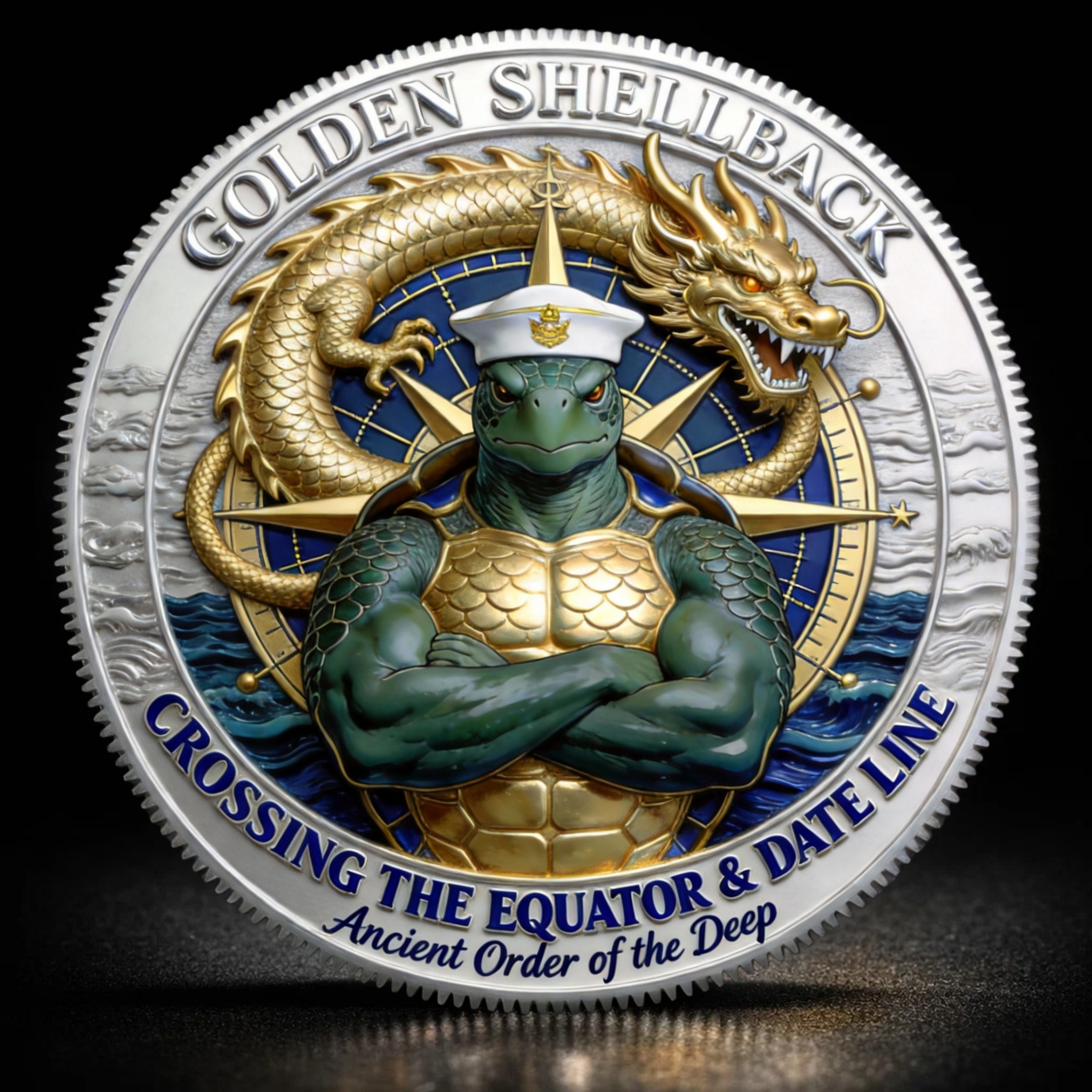 ⚓U.S. Navy “Shellback” & “Golden Shellback”Challenge Coin