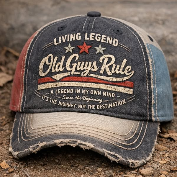 🏆Flash Sale 60% OFF - ⭐Living Legend – Old Guys Rule Vintage Hat 🧢