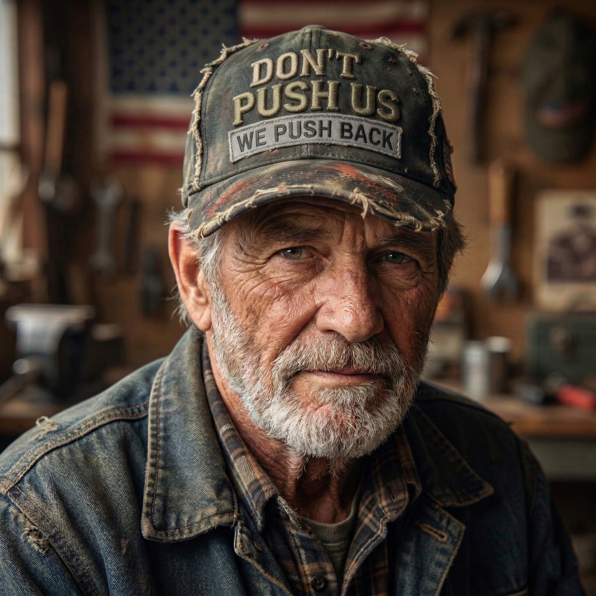 "WE PUSH BACK" - Limited Edition Distressed Hat