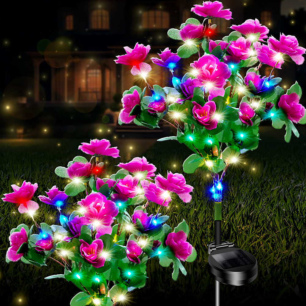 Realistic Solar Azalea Garden Lights | Bloom & Glow Collection (Set of 4)