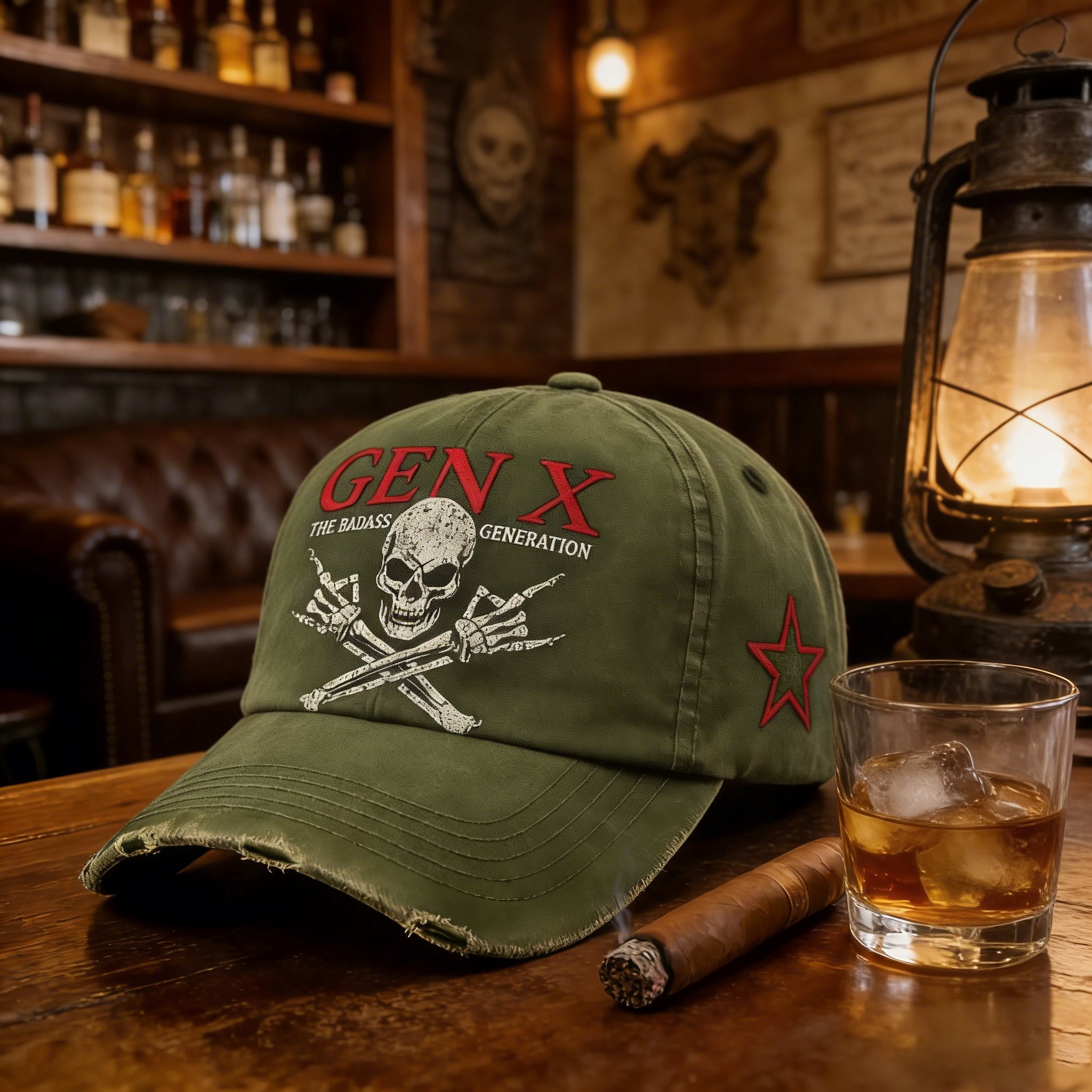 🏴‍☠️ For the Gen Xer who’s never played by the rules: Introducing the GEN X "Rogue Legacy" Distressed Skull Cap 😏