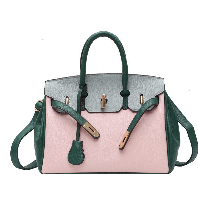 Double color togo leather custom bag