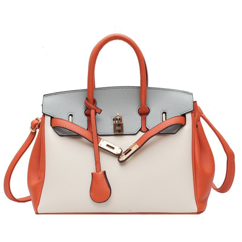 Double color togo leather custom bag