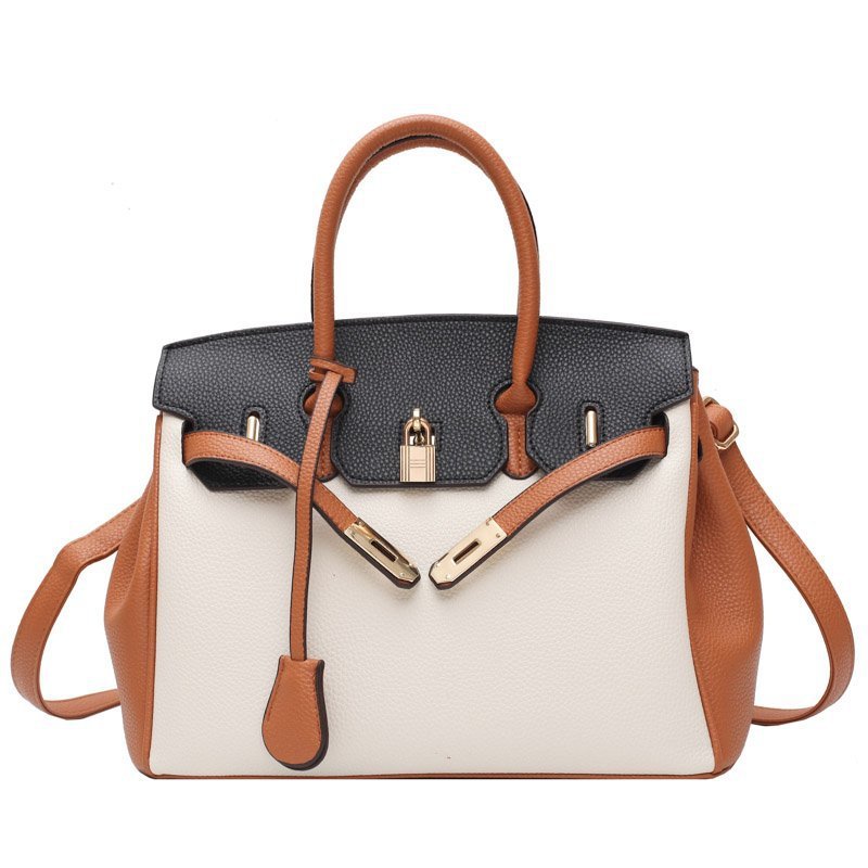 Double color togo leather custom bag