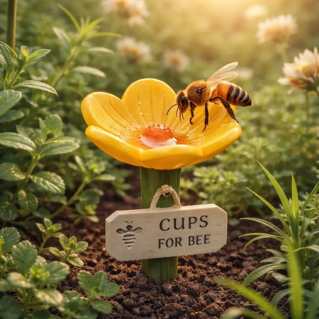 🐝Flower-Shaped Bee Watering Station💧