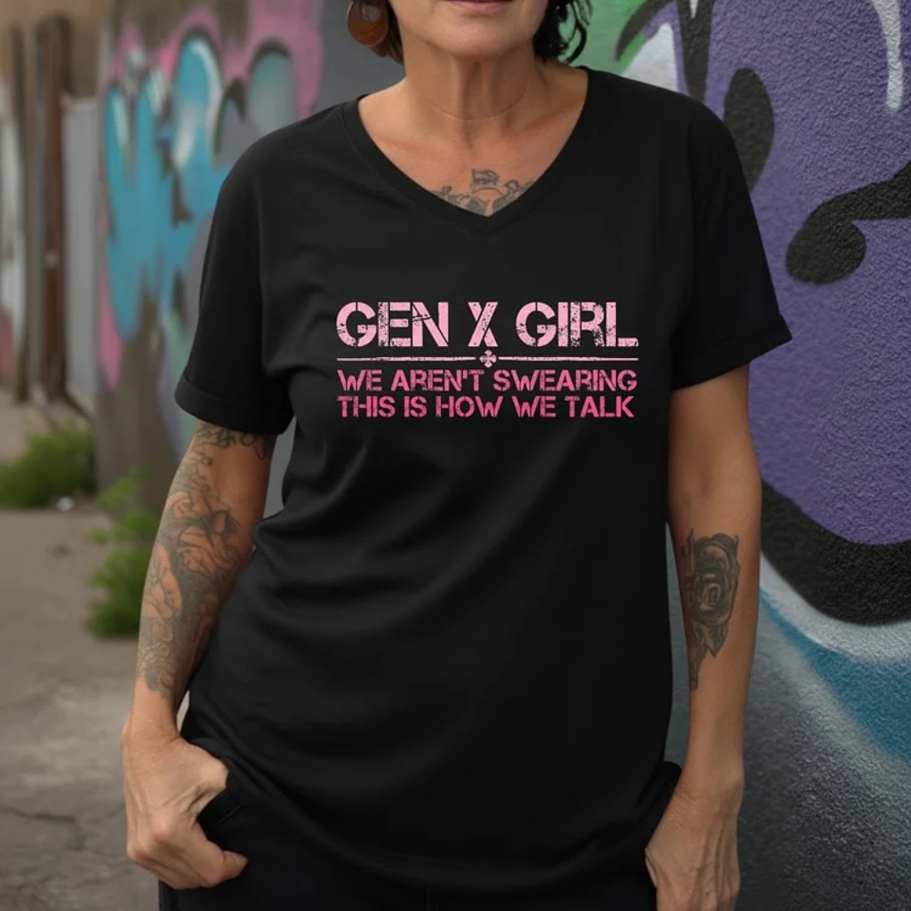 Gen X Girl: We Aren't Swearing, This Is How We Talk  Hoodie ,  Sweatshirt, V-neck, T-shirt  Perfect Gift