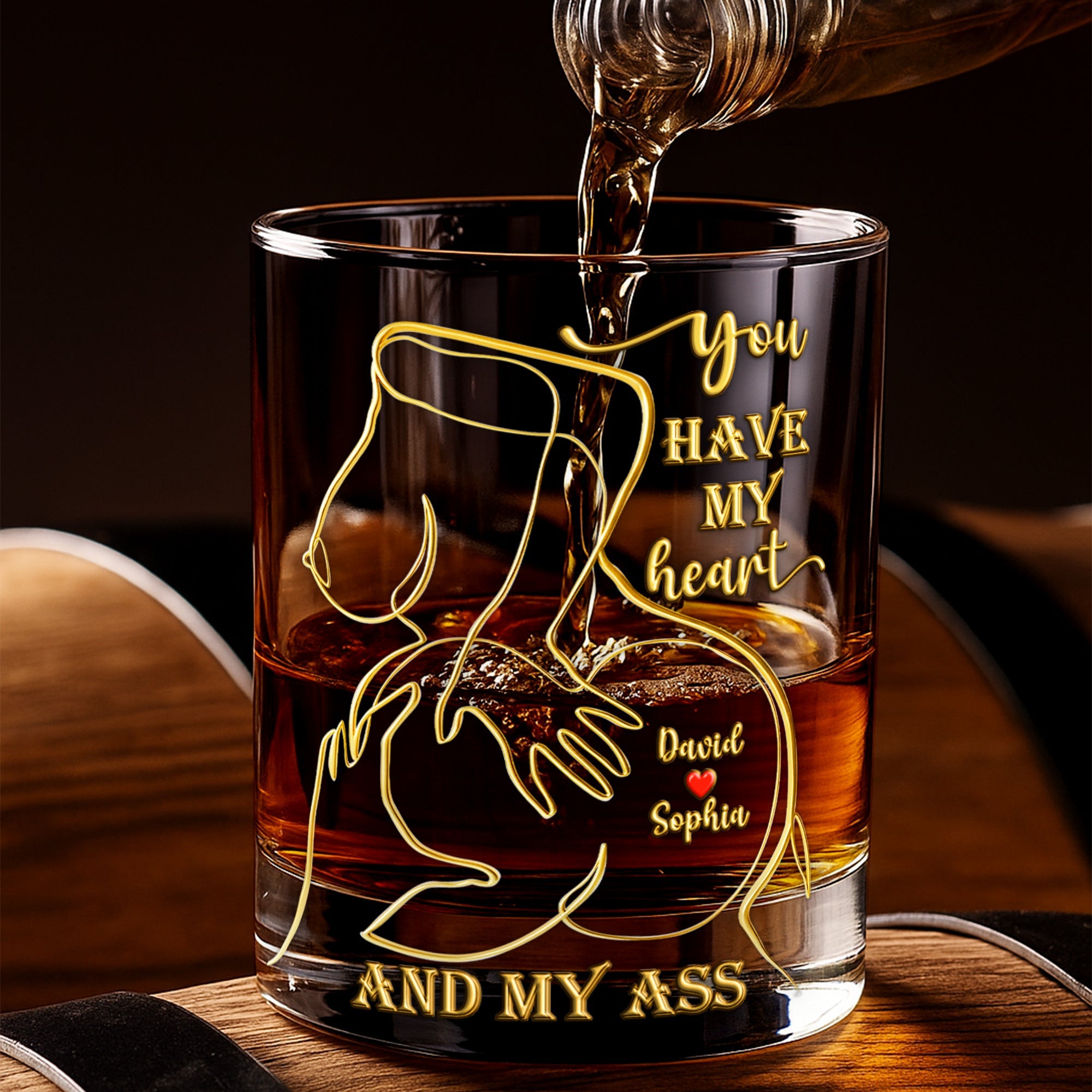 Spicy Love Round Glass - Personalized Gift For Couples