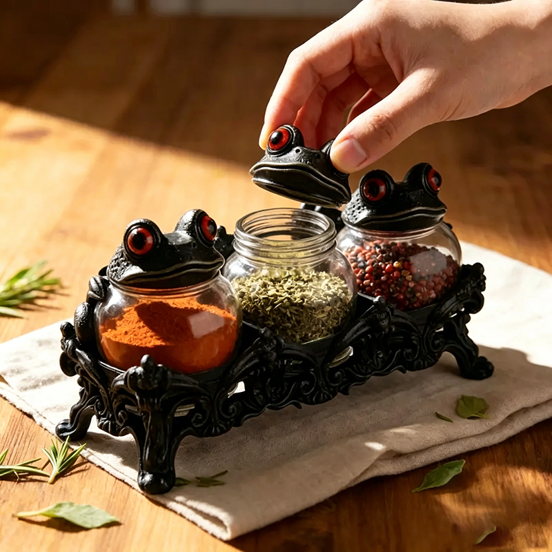 ✨Handmade Wizard Frog Spice Jar🐸