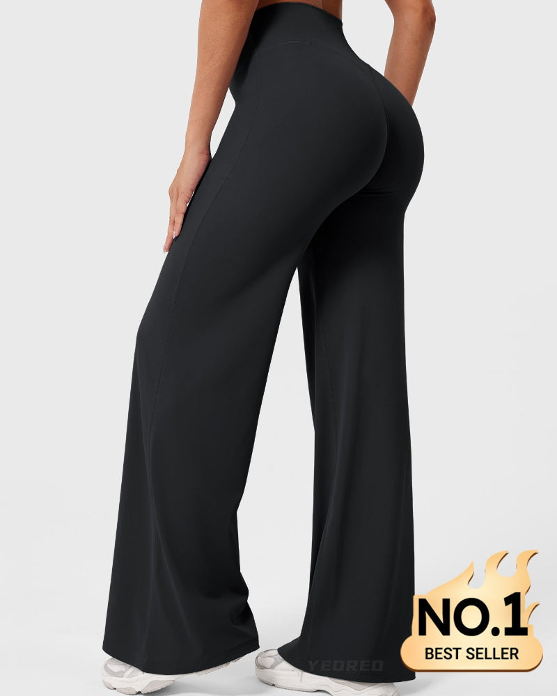 High-Waist Straight-Leg No Front Seam Workout Leggings