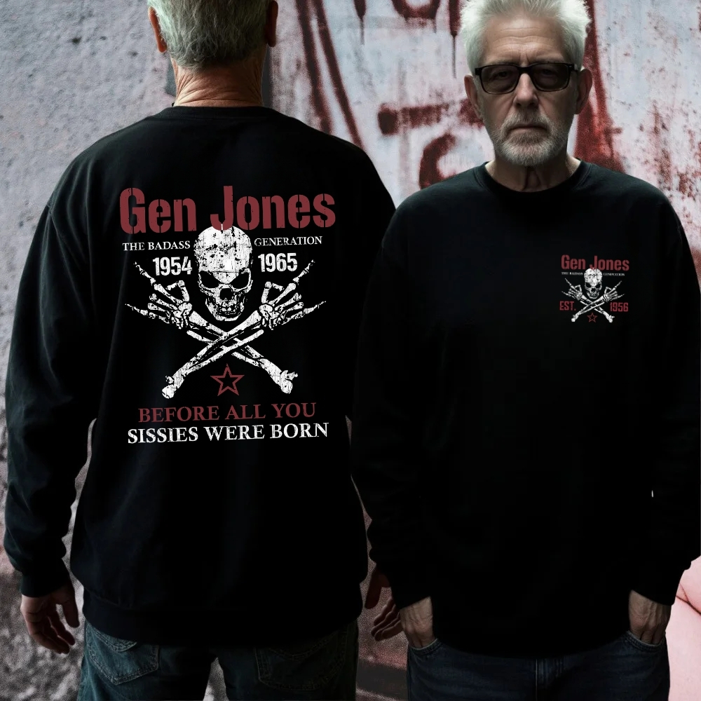 Gen Jones The Badass Generation 1954-1965 Skull Graphic T-Shirt,Sweatshirt,Hoodie