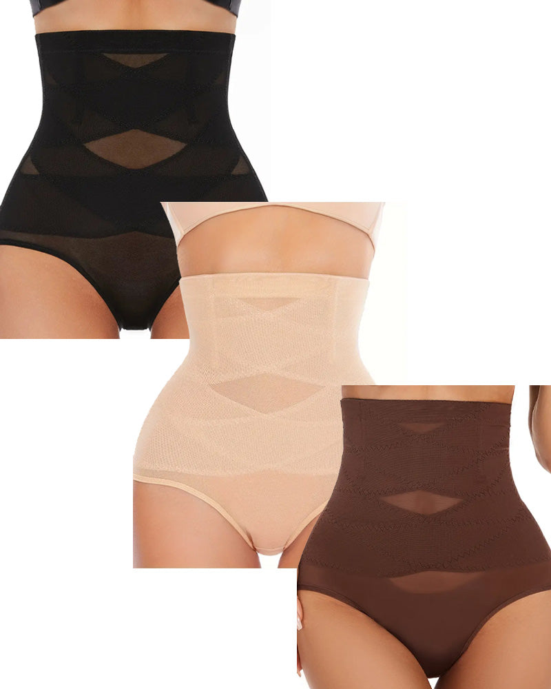 Women'S High-Waisted Shapewear Panties(3 pcs)