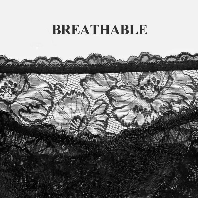 【COTTON】Morelect Women's Solid Color High Waist Briefs,5/7/10 pcs Soft Comfy Breathable Pastel Lace Knicker for Daily Wear, Underwear for All Seasons Womenswear Panties Basic Casual]