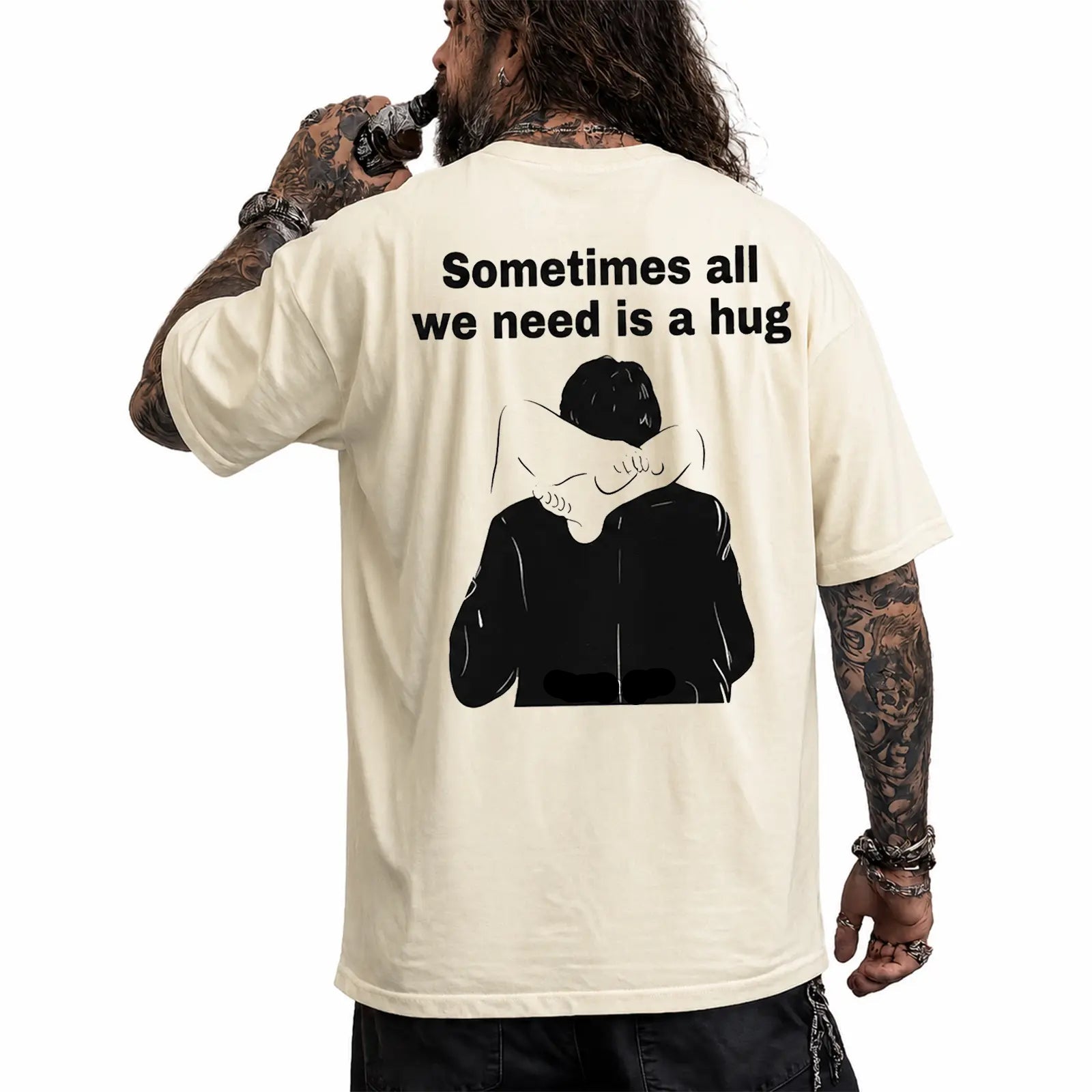 Comfortable Colorful Printed Hug T-shirt🤣👕
