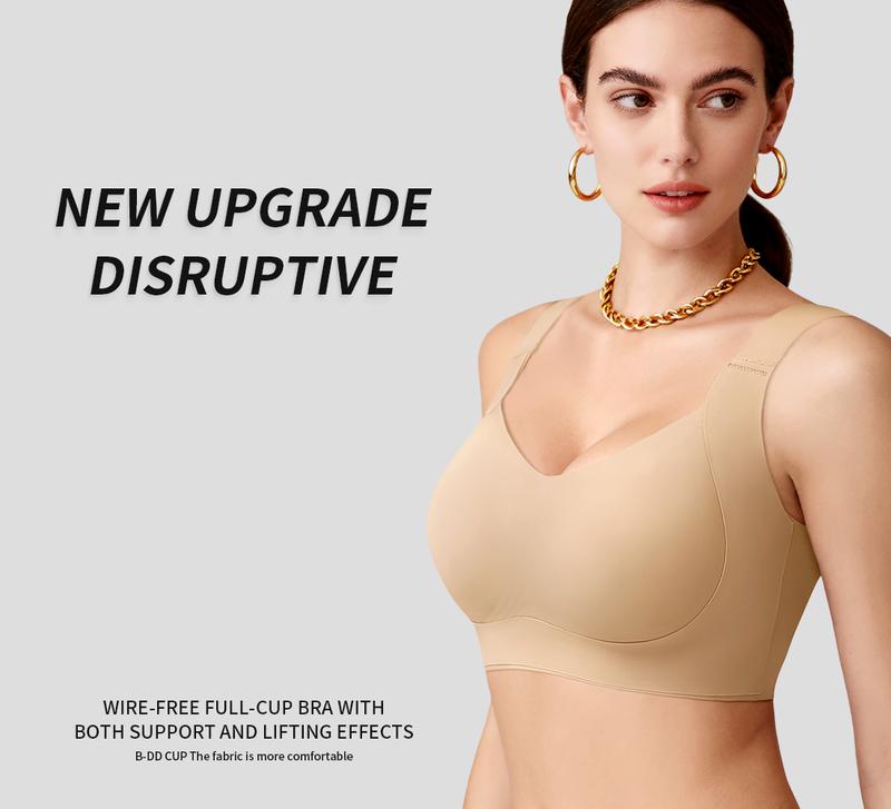 REALWILL Women Wireless Push Up Jelly Bra Supportive Seamless Bras for Women Double-Layer Lifting Straps Full Coverage Comfortable No Underwire T-Shirt Padded Bras Vneck Everyday Bras Springtok Valentine's Day REALWILL Women Wireless Push Up Jelly Bra Supportive Seamless Bras for Women Double-Layer Lifting Straps Full Coverage Comfortable No Underwire T-Shirt Padded Bras Vneck Everyday Bras Springtok Valentine's Day