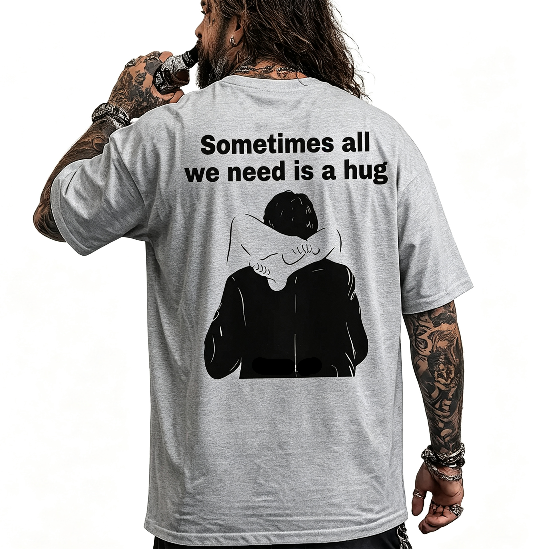 Comfortable Colorful Printed Hug T-shirt🤣👕